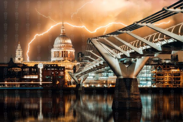 Fine Art Print – Lightning Over St. Paul's - Power and Precision