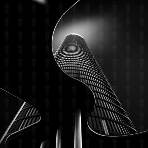 Fine Art Print – Monochrome Majesty: Cuatro Torres Business Area