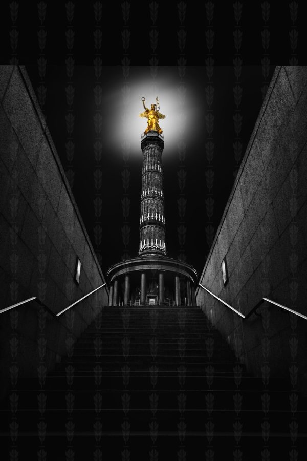 Fine Art Print - Victory Column - Berlin in Black and Gold