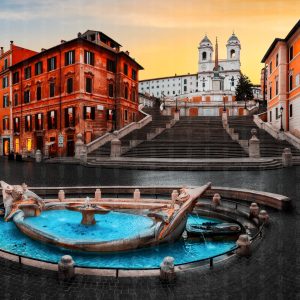 Fine Art Print – Tranquil Dawn at the Spanish Steps