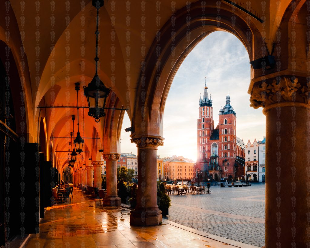 Morning Grace – St. Mary’s Basilica Through the Arch