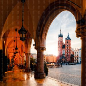 Morning Grace – St. Mary’s Basilica Through the Arch