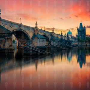 Fine Art Print – Evening Serenity at Charles Bridge - A Timeless Reflection