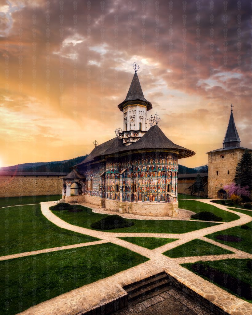 Sucevița Monastery at Dusk - A Glimpse of Romanian Heritage