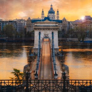 Fine Art Print – Sunrise Over Széchenyi Chain Bridge - Budapest