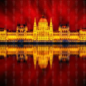 Fine Art Print – Code Red - Aurora Over Budapest Parliament