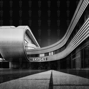 Steel Silence – The Curve of Eastgate in Monochrome
