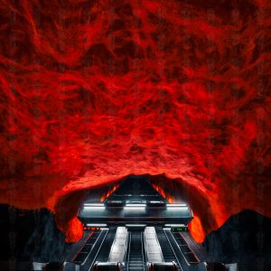 The Descent of Fire – Solna Centrum Station, Stockholm