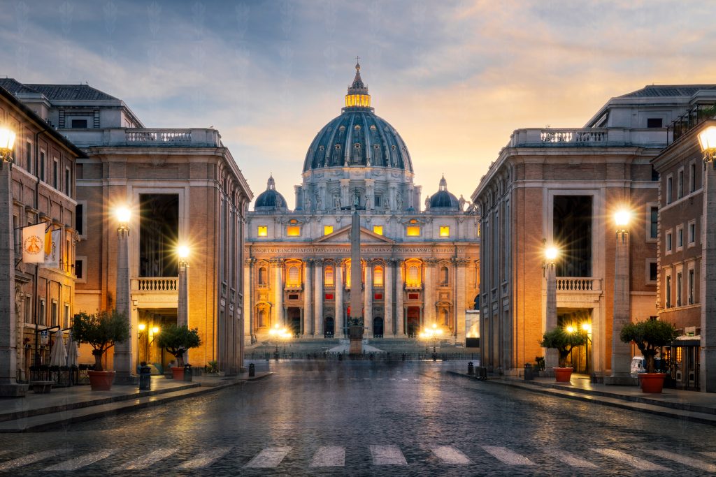 Dawn of Reverence – St. Peter’s Basilica, Vatican City