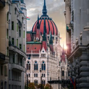 The Dome Between Streets – Hungarian Parliament, Budapest
