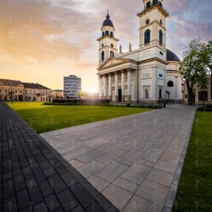 First Light on the Twin Towers – Cathedral, Satu Mare