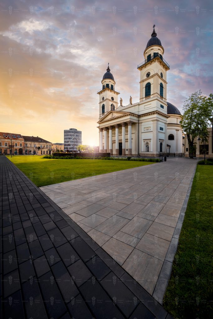 First Light on the Twin Towers – Cathedral, Satu Mare