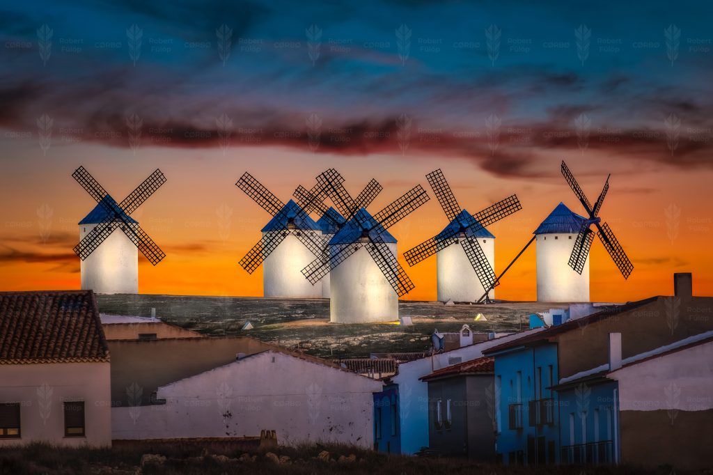 White Giants at Dusk – Campo de Criptana, Spain