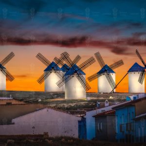 White Giants at Dusk – Campo de Criptana, Spain